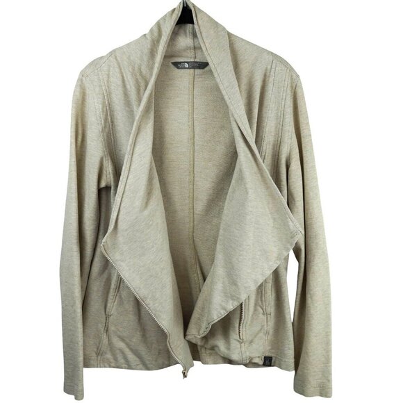 The North Face Womens Shawl Collar Knitted Moto‎ Jacket Sweatshirt  S/P - Picture 6 of 7